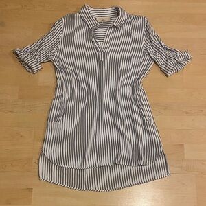Thread & Supply Navy & White Striped Tunic with Pockets – Size Small